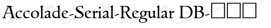 Accolade-Serial-Regular DB字体转换